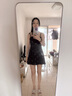 UR2025夏季新款女裝甜美撞色刺繡吊帶牛仔連衣裙UYL850080 藍(lán)色印花 S 曬單實(shí)拍圖