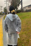 DUTRIEUX演唱會一次性雨衣連體成人旅游外穿兒童男女加厚雨披戶外登山透明 一次性成人雨衣【藍色波點】 成人均碼【可穿150-175CM】 曬單實拍圖