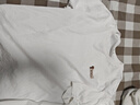 JEANSWEST LIFE真維斯白色t恤男士純棉夏季寬松休閑短袖情侶潮牌男女款半袖體恤 曬單實拍圖