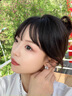 PWLS925銀蝴蝶結(jié)后掛耳環(huán)女輕奢小眾高級(jí)感耳釘氣質(zhì)甜美小眾耳飾品 蝴蝶結(jié)耳環(huán)【S925銀】 曬單實(shí)拍圖