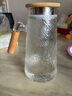 梵卡奇（FANKAQI）高檔冷水壺玻璃耐高溫大容量涼茶壺裝白開水瓶家用大容 櫸木把暴雪壺 1600ml 曬單實拍圖