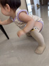 成長(zhǎng)寄嬰幼兒襪子長(zhǎng)筒春秋點(diǎn)膠防滑地板襪隔涼新生兒不勒腿秋冬高筒過(guò)膝 卡其/淡藍(lán) 2雙 0-1歲 S碼【建議腳長(zhǎng)9-11CM】 曬單實(shí)拍圖