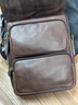 ANDSEEYOU品牌 單肩包男 復古手工頭層牛皮休閑包 時(shí)尚男青年斜挎包 真皮商務(wù)背包 小手提包潮 淺棕色 小牛皮 曬單實(shí)拍圖