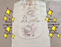 歐孕（OUYUN）嬰兒吸汗巾4層紗布隔汗巾寶寶止汗巾 甜粉萌寵 27×20(五條裝) 曬單實拍圖