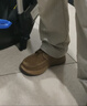 Bata休閑鞋男2025春商場英倫牛皮工裝鞋31101AM5 黃棕 42 曬單實拍圖
