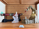 梟庭閣琉璃自在觀音佛居家客廳佛堂寺院觀世音菩薩貼金佛像佛具擺件 大號自在觀音不貼金-白色 高33 曬單實拍圖
