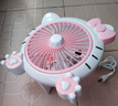 電風(fēng)扇家用桌面風(fēng)扇小風(fēng)扇卡通臺扇桌面循環(huán)扇轉(zhuǎn)頁扇節(jié)能制冷學(xué)生宿舍辦公室臥室客廳柔風(fēng) KITTY貓 曬單實拍圖