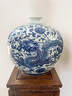 伯莎丹頓（BERTHA DENTON） 景德鎮陶瓷器仿古龍紋青花花瓶擺件新中式客廳插花電視柜裝飾品 手繪青花龍紋石榴瓶 曬單實(shí)拍圖