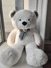 赟婭送女孩玩偶熊禮物大號抱睡毛絨熊公仔娃娃女友閨蜜情人節生日禮物 領(lǐng)結紳士熊【1.3米加胖白色】 曬單實(shí)拍圖