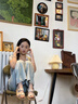 卓詩尼軟底涼鞋女2025年夏季新款平底復古休閑魔術貼海邊勃肯鞋沙灘涼鞋 米白色 37 曬單實拍圖