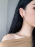 TFY吳千語(yǔ)同款金色耳環(huán)女2025新款爆款高級(jí)感獨(dú)特漂亮金屬耳圈送女友 金色多層波浪c形耳釘【925銀針】 曬單實(shí)拍圖