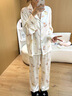 真絲睡衣女春夏新款禮盒套裝甜美可愛小熊卡通休閑高級感家居服薄 晚安小熊【長袖長褲】 L 【推薦100-120斤】 曬單實拍圖