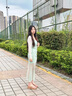 DJVT日本人字拖坡跟夾趾涼拖鞋女夏外穿新款松糕厚底高跟休閑沙灘涼鞋 杏色 37 曬單實(shí)拍圖
