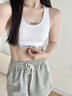Calvin Klein內(nèi)衣【七夕禮盒明星同款摩登引力帶】女ck輕運動美背文胸QF3785AD 100-月光白 M 推薦75B-85A 曬單實拍圖
