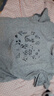 茵曼2025夏季女裝新款棉質(zhì)印花小清新圓領(lǐng)短袖T恤TEE上衣 格調(diào)灰  L 曬單實拍圖