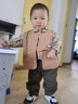 G.DUCKKIDS男童春裝套裝2025新款兒童帥氣小童韓版春秋衣服寶寶工裝三件套潮 卡其色 韓系馬甲開(kāi)衫三件套 85 -95cm 2-3歲【100碼】 曬單實(shí)拍圖