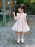 G.DUCKKIDS小黃鴨童裝漢服女童夏季連衣裙中國風(fēng)古裝旗袍裙子女孩網(wǎng)紗演出服 粉紅色 140 尺碼9~10歲【130-140cm】cm 曬單實(shí)拍圖