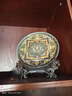 景德鎮陶瓷器新中式粉彩瓷唐卡裝飾盤(pán)工藝品客廳擺件家居酒柜玄關(guān)書(shū)房電視柜辦公室博古架茶室裝飾品瓷盤(pán)擺設 唐卡（配龍頭底座） 曬單實(shí)拍圖