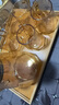 DELISOGA 輕奢玻璃杯家用耐高溫喝水茶杯客廳待客杯子水壺家庭套裝高級感 托盤+琥珀水壺+琥珀杯- 350ml 6只 曬單實拍圖