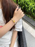 中國珠寶 SINO GEM向日葵黃金手繩女款足金手鏈和田玉手串婦情人節(jié)520送女朋友禮物 足金向日葵和田玉手鏈 約重1g 曬單實拍圖