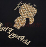 Karl Lagerfeld純棉釘珠短袖t恤男2025新款夏季上衣老佛爺男裝E42M1704 黑色 XL 曬單實拍圖
