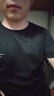 德?tīng)柣荻绦鋞恤男夏季半袖上衣冰絲運動(dòng)圓領(lǐng)速干透氣打底衫 黑色 2XL 曬單實(shí)拍圖