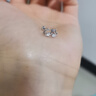彩萊婭999足銀星星月亮耳釘女生小眾設計不對稱(chēng)耳骨釘純銀養耳洞耳環(huán)女 999足銀星月耳釘 一對 曬單實(shí)拍圖