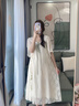 革曼新中式孕婦裝夏裝2025孕婦連衣裙孕媽媽刺繡夏季短袖大碼裙子套裝 國風(fēng)裙子 XL 曬單實(shí)拍圖
