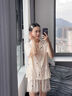 VENTION真絲睡衣女愛(ài)心春夏季三件套帶胸墊桑蠶絲家居服吊帶高級(jí)感禮盒裝 香檳色三件套【長(zhǎng)袖+長(zhǎng)褲】 L 【建議110-120斤】 曬單實(shí)拍圖