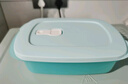 特百惠（Tupperware）長方飯盒1L微波加熱學生上班族午餐飯盒便攜便當盒馬卡藍搭便攜袋 曬單實拍圖