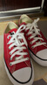匡威（Converse）官方 All Star男女帆布低幫休閑運動鞋海軍藍102329 101007/紅色 37.5 曬單實拍圖