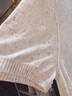 茵曼清新亮片刺繡彩點(diǎn)針織衫2025夏季女裝新款短袖上衣 淺花灰色  XL 曬單實拍圖