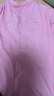太平鳥男裝【商場(chǎng)同款】 后背潮流刺繡美式短袖T恤男潮B2CNF2514 微光淡紫1 L 曬單實(shí)拍圖