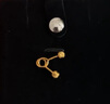 周六福黃金耳釘女滿天星耳飾計(jì)價(jià)AA092123約1.39g一對生日禮物 曬單實(shí)拍圖