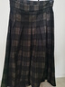 品彩（PinCai）半身裙女曠野美拉德時(shí)尚休閑格子中長(cháng)裙A字格子百褶裙P144B6002 曬單實(shí)拍圖