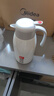 炊大皇 保溫壺 2.2L304不銹鋼內膽熱水瓶家用保溫瓶暖水壺【優(yōu)雅白】 曬單實拍圖