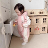 G.DUCKKIDS小黃鴨嬰兒衣服春秋季2025新款新生兒連體衣女寶寶沖鋒衣外出服裝 粉色 66cm 66碼0-3月建議寶寶4-6公斤 曬單實拍圖