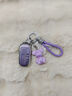 一賓適用吉普鑰匙套Jeep自由俠光指南者大切諾基車(chē)大指揮官PHEV包殼扣 【漸變紫】+鉆編織扣+紫熊 曬單實(shí)拍圖