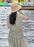 edition連衣裙女夏季新款設(shè)計(jì)感拼接壓褶含絲氣質(zhì)無(wú)袖長(zhǎng)裙 日曬綠 XS/155 曬單實(shí)拍圖