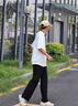 洛夫倫大碼冰絲薄款休閑褲男士2025夏季新款透氣胖子寬松直筒運(yùn)動(dòng)休閑褲 黑色 薄款 4XL 適合190-210斤 曬單實(shí)拍圖