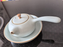 青澹汝窯手工壺承汝瓷壺承單壺承青色功夫茶具可養(yǎng)金線 若鏡壺承 若鏡壺承 不開片慈字底款 曬單實拍圖