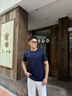TOMMY HILFIGER25春夏新款男裝高級(jí)感柔順絲光棉壓紋徽章純色短袖上衣T恤 藏青色DW5 L （推薦：150-165斤） 曬單實(shí)拍圖