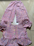 咭卡咭為女童夏季套裝2025新款洋氣兒童衣服1-3短袖小女孩夏裝兩件套3-6歲 粉色 薄款 90 cm 曬單實(shí)拍圖