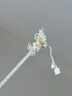 周大金 CHOW TAI KING輕奢蝶戀花純銀發(fā)簪古風簪子發(fā)飾七夕情人節(jié)禮物送女朋友生日禮物 三生有杏發(fā)簪【空運次日達】 曬單實拍圖