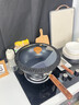 中康鐵鍋荷葉仿生不粘鍋有鈦炒鍋無(wú)涂層家用免開(kāi)鍋炒菜鍋燃?xì)庠铍姶艩t 中康仿生不粘鐵鍋 32cm 曬單實(shí)拍圖