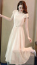 佰藍(lán)嬌雪紡連衣裙女2025夏季新款女裝時(shí)尚氣質(zhì)高級(jí)感小香風(fēng)仙女裙子夏天 米白色 L 曬單實(shí)拍圖