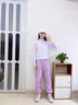 優(yōu)優(yōu)1點（Yoyo one）女童運(yùn)動套裝2025新款兒童秋裝速干衣長袖大童女孩春秋紫色兩件套 19579紫色+16281紫粉 【速干】 150 150cm 曬單實拍圖