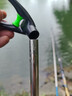 不銹鋼釣魚支架羊角頭炮臺支撐架桿多功能魚竿支架地插臺釣架桿 2.1m 帶地插藍色加粗款 曬單實拍圖