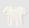乖奇熊嬰兒童可愛(ài)短袖T袖夏季女寶寶彈力休閑上衣服夏裝薄款洋氣 曬單實(shí)拍圖