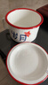 歐麗家琺瑯搪瓷杯子帶蓋搪瓷飯缸學(xué)生飯盒便當(dāng)盒搪瓷快餐杯搪瓷碗帶蓋  【原創(chuàng)】花樣年華【14cm-1300ml 曬單實(shí)拍圖